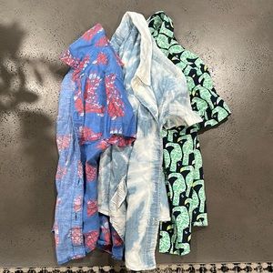 J Crew Boys Crewcuts Short Sleeve Button Down Lot of 3 size S (6-7)